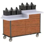 image of Lakeside 70550 Condi-Express Mobile Condiment Cart w/ 6 Pumps, 36-1/2" & 31" Dual Counter Height
