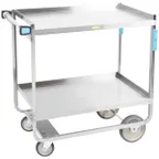 image of Lakeside 743 Stainless Steel 2 Shelf Utility Cart w/ Shelf Size 33" x 21" - 700 lb. Capacity