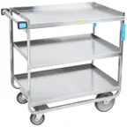 image of Lakeside 744 Stainless Steel 3 Shelf Utility Cart w/ Shelf Size 33" x 21" - 700 lb. Capacity