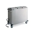 image of Lakeside 7512 Mobile Enclosed 3-Stack Dish Dispenser w/ 10.25" Dia. Dish Size, Convection Heated