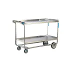 image of Lakeside 758 54" 2 Shelf Utility Cart w/ Shelf Size 21" x 49" - 54 5/8" x 22 3/8" x 37"