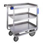image of Lakeside 759 54" 3 Shelf Utility Cart w/ Shelf Size 21" x 49" - 54 5/8" x 22 3/8" x  37"