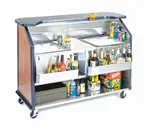 image of Lakeside 76886 (2) 40 lb. Ice Bin (2) 7-Bottle Speed Rail-63" Portable Bar