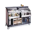 image of Lakeside 76889 70 lb. Ice Bin (2) 7-Bottle Speed Rail-62" Portable Bar
