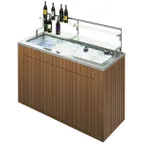 image of Lakeside 79861 72" Chalet Portable Back Bar with Stainless Steel Interior