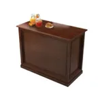 image of Lakeside 79991 Wood Rivage Beverage Cart w/ 2 Open Compartments