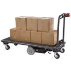 image of Lakeside 8190 Ergo-One Plus Power Platform Truck, 27x60, 1500lb, Steel Frame, Battery Operated