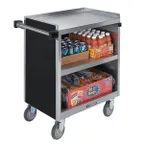 image of Lakeside 844 3 Shelf Stainless Steel Enclosed Bus Utility Cart - 700 lb. Capacity