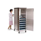 image of Lakeside 847 Stainless Steel 20 Tray Pass-Thru Meal Delivery Cart w/ 1 Compartment