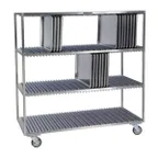 image of Lakeside 848 Stainless Steel Sheet Pan Drying Rack with 3 Shelves and 120 Pan Capacity