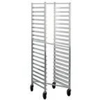 image of Lakeside 8521 20 Pan End Load Full Height Aluminum Nesting Bun / Sheet Pan Rack w/ 2" Bottom Load Slides
