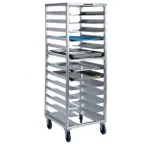 image of Lakeside 8535 13 Pan End Load Aluminum Bun / Sheet Pan Rack w/ Angle Ledges, 4 1/2" Bottom Load Slides
