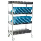image of Lakeside 867 Stainless Steel Tray Drying Rack with 4 Shelves and 80 Pan Capacity