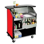 image of Lakeside 884 43" Portable Bar with Laminate Finish, Removable 7-Bottle Speed Rail, and 40 lb. Ice Bin