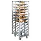image of Lakeside 8900 20 Pan End Load Stainless Steel Bun / Sheet Pan Rack w/ Angle Ledges, 1-1/4" Bottom Load Slides