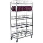 image of Lakeside 897 39" Stainless Steel Dome Drying Rack with 3 Shelves and 100 Dome Capacity