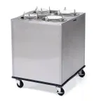 image of Lakeside 919 Mobile Enclosed 4-Stack Dish Dispenser w/ 7.5" Dia. Dish Size, Heated