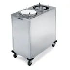 image of Lakeside 927 Mobile Enclosed Two Stack Heated Adjust-A-Fit Dish Dispenser