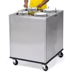image of Lakeside 928 Mobile Enclosed 4-Stack Dish Dispenser w/ 9.75" Dia. Dish Size, Unheated