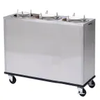 image of Lakeside 962 Mobile Enclosed 3-Stack Dish Dispenser w/ 9.75" Dia. Dish Size, Unheated