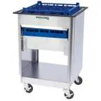 image of Lakeside 997 Stainless Steel Mobile Cup & Glass Rack Dispenser w/ Open Base 