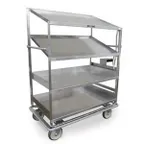 image of Lakeside B596 Soiled Dish Breakdown Cart w/ 2 Flat Shelves, 2 Angled Shelves
