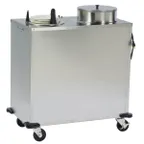 image of Lakeside E6200 Mobile Enclosed 2-Stack Dish Dispenser w/ 5" Dish Size, Heated