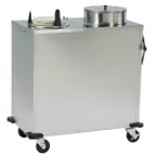 image of Lakeside E6210 Mobile Enclosed 2-Stack Dish Dispenser w/ 10-1/8" Dish Size, Heated