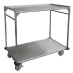 image of Lakeside PB37 Stainless Steel Open Tray Delivery Cart w/ (2) Shelves - 37"W x 29"D