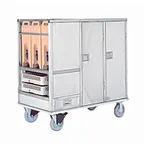 image of Lakeside PB64ENC Stainless Steel 64 Tray Enclosed Meal & Beverage Delivery Cart