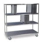 image of Lakeside PB848 Stainless Steel Sheet Pan Drying Rack with 3 Tiers and 120 Pan Capacity