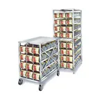 image of Lakeside PBCR2 Stainless Steel Stationary Can Storage Rack w/ 144 #10 Cans Capacity and Stainless Steel Top