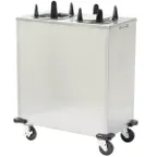 image of Lakeside V5210 Mobile 2-Stack Dish Dispenser For Oval Plates w/ 7.25"x10.5" Dish Size, Unheated