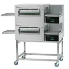 image of Lincoln 1180-2V Double Deck Electric Conveyor Oven, Floor Model, 18" Wide Belt