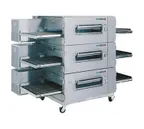 image of Lincoln 1600-FB3G Triple Deck Gas Conveyor Oven w/ Digital Controls, Floor Model, 110,000 BTU