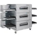 image of Lincoln 3240-3N Triple Deck Gas Conveyor Oven w/ Digital Controls, Floor Model, Glass Windows