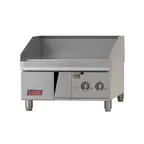 image of Lang 124T 24" Countertop Electric Griddle with 24" x 23" Surface, Steel Plate, Thermostatic Controls