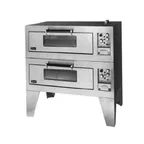 image of Lang DO54B2M 54" Electric Marine Double-Deck Bake Oven w/ 1 Rack/Deck, 16" Bolt-Down Legs