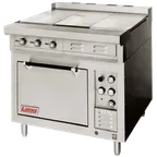 image of Lang R36S-ATB Heavy Duty Range, Electric, 36", (3) 12" Hot Tops, 3/4" Thick