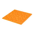 image of Lodge AS7SKT61 Trivet, 7" Square, Orange Silicone, Heat Resistant to 500°F, Dishwasher Safe, BPA‑Free