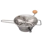 image of Louis Tellier 010760 Guillouard Food Mill, 2.1 Qt, 9-1/2" Dia. Steel, Beech Handle 1.7/2.5/5mm Grids
