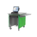 image of LTI SPC-CSS-36 SpecLine Cashier Station, Single Side, 36-3/8"W x 30"D x 36"H, Stainless Steel Top