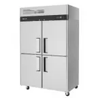 image of Turbo Air M3F47-4-N 51-3/4" 4-Half Hinged Solid Door Reach-In Freezer, Top Mounted, 42.1 cu. ft., Stainless Steel