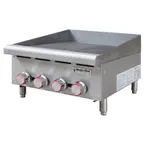 image of Magic Chef MCCCB24A 24" Countertop Gas Radiant Charbroiler w/ (4) Burners, 80.000 BTU