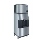 image of Manitowoc IDT0500W/SPA312 Full Cube 500 lb Ice Machine with Ice Dispenser, 180 lb Bin