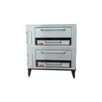 image of Marsal SD-1048 STACKED Gas Double Deck Pizza Oven, Two 10"H x 36" x 48" Baking Chambers