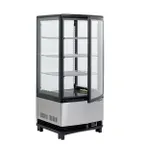 image of Maxx Cold MECR-31D 16" Self Service Countertop Refrigerated Display Case with 2 Pass-Thru Hinged Glass Doors , 3 Shelves - 2.89 cu. ft.