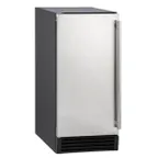 image of Maxx Ice MIM50 15" Air Cooled Full Cube 60 lb Undercounter Ice Machine with 25 lb Bin, Outdoor