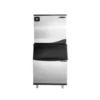 image of Maxx Ice MIM650NH-B580 Ice Maker, 30" Width, Half‑Cube Ice, 645 lb/Day, Steel Black, 580lb Bin, 230V