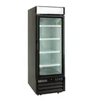image of Maxx Cold MVMF23B - 27" Glass Door Freezer, 23 cu ft, Black Steel, Aluminum Interior, 4 Wire Shelves